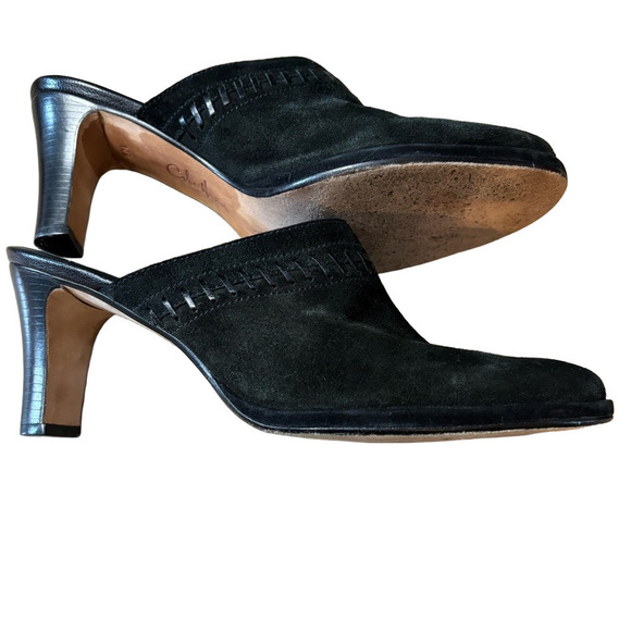 Cole Haan Shoes - Cole Haan Women's Black Suede Mules size 10 B size 3.5” heal